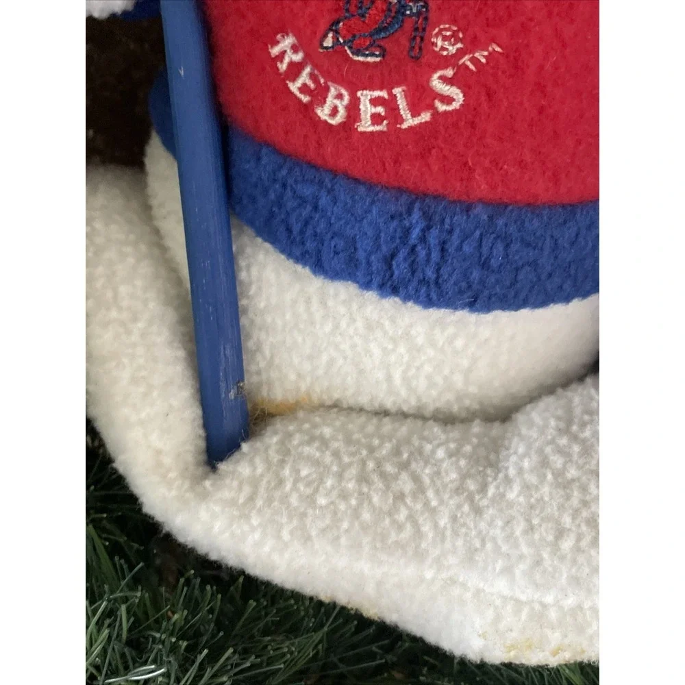 Vintage Ole Miss Rebels Holiday Wreath Christmas Snowmen College Football Rare.